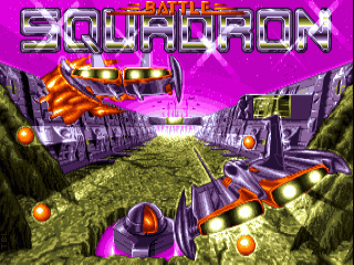 Battle Squadron title screen for Amiga